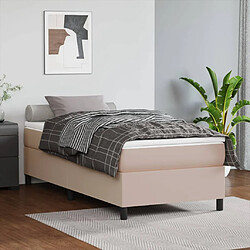 vidaXL Sommier à lattes de lit avec matelas Cappuccino 90x200 cm