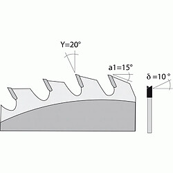 Leman Lame carbure denture alternée pour débit diamètre 240 mm, alésage 30 mm, 24 dents