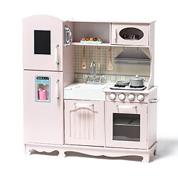 Ataa Cuisine en bois 95x32x103cm Couleur Rose