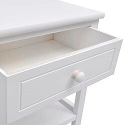 Acheter vidaXL Table de chevet Bois Blanc