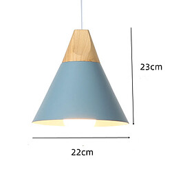 Stoex Lampe À Suspension Moderne Bleu Suspension Luminaire Nordique Lustre Rétro Abat-Jour en Métal Ampoule E27 Suspension Intérieure pas cher