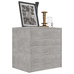 Avis Maison Chic Table de chevet,Table de nuit,Table d'appoint pour salon Gris béton 40 x 30 x 40 cm Aggloméré -MN59013