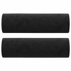 Acheter Maison Chic Canapé 2 places avec oreillers,Sofa de Salon,Canapé droit décoratifs noir 120 cm velours -GKD898237