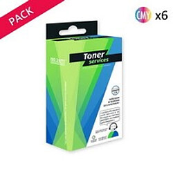 TONER SERVICES Compatible Epson T008 Pack 6 cartouches Couleur C13T008401 (Perroquet) 