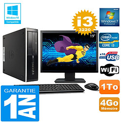 PC HP Compaq 8300 SFF Core I3-3220 Ram 4Go Disque 1 To Wifi W7 Ecran 19" · Occasion 