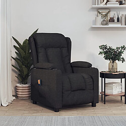 vidaXL Fauteuil de massage Noir Tissu