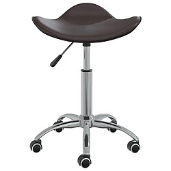 vidaXL Chaise de bureau Marron Similicuir