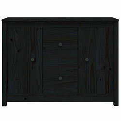 Avis Maison Chic Buffet,Meuble de Rangement,commode pour salon,Cuisine Noir 100x35x74 cm Bois massif de pin -MN47523