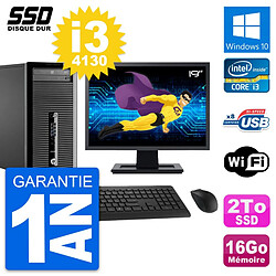 PC Tour HP 400 G1 Ecran 19" Intel Core i3-4130 RAM 16Go SSD 2To Windows 10 Wifi · Occasion 