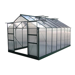 Habitat Et Jardin Serre jardin polycarbonate Dahlia Vert Sapin 13,29 m²