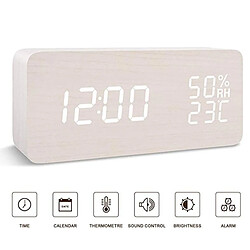 Réveil Horloge LED Cool Motif populaire Night Light Color Clock - blanc 