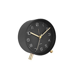 Karlsson Horloge réveil en métal Lofty - Diam. 11 cm - Noir