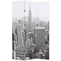 vidaXL Cloison de séparation pliable 120x170 cm New York Noir et blanc