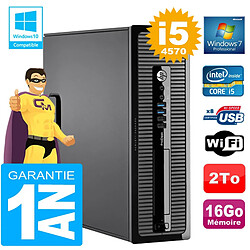 PC HP ProDesk 400 G1 SFF Core I5-4570 Ram 16 Go Disque 2 To Graveur DVD Wifi W7 · Occasion 