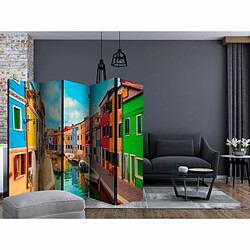 Paris Prix Paravent 5 Volets Colorful Canal in Burano 172x225cm