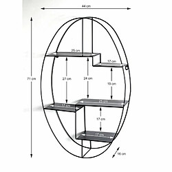 Paris Prix Étagère Murale 3 Niveaux Tybia 71cm Noir