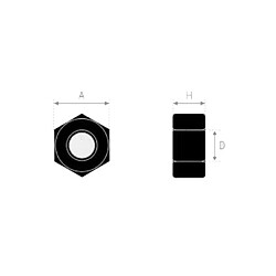 Ecrou hexagonal HU zingué classe 8.8 M12 boite de 100 - Ultima - AFB93412