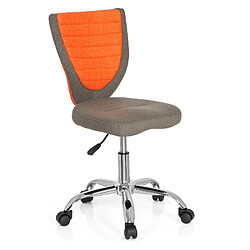 Chaise de bureau enfant / Siège pivotant KIDDY COMFORT tissu gris/orange hjh OFFICE