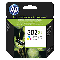 HP 302XL Cartouche d'encre trois couleurs grande capacité authentique