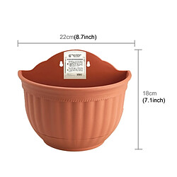 Wewoo Pot de fleur Pots suspendus de style européen Semi-circulaire Imitation Ieather Wall Hanging Bassin en d'intérieur et extérieur, petite taille: 22 * 13 * 18cm, livraison aléatoire de couleur