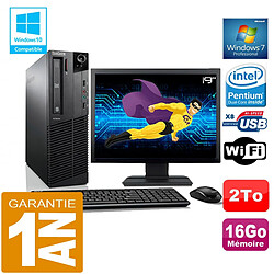 PC Lenovo M92p SFF Intel G630 Ram 16Go Disque 2 To Wifi W7 Ecran 19" · Occasion 