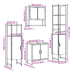 vidaXL Ensemble de meubles de salle de bain 4 pcs chêne sonoma pas cher