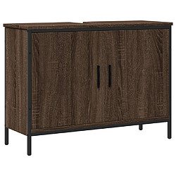 vidaXL Armoire lavabo de salle de bain chêne marron 80x30x60 cm