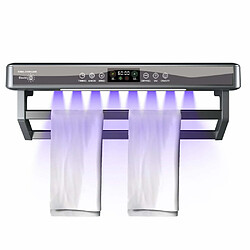 Electric Sun Sèche-serviettes électrique - Avec désinfectant UV, salle de bain ou cuisine, murale, L60cm, 450W, ElectricSun PREMIUM Gris 