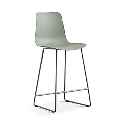 Avis Mes Lot de 2 chaises de bar H65 cm gris-vert - NORYZ