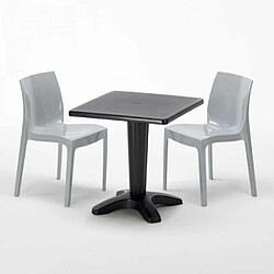 Avis Grand Soleil Table et 2 chaises colorées polypropylen