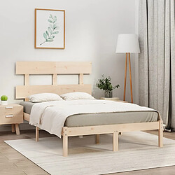 vidaXL Cadre de lit sans matelas 120x200 cm bois massif