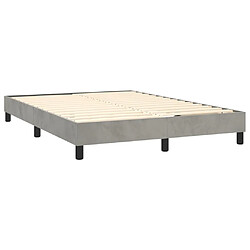 Avis vidaXL Sommier à lattes de lit et matelas Gris clair 140x200cm Velours