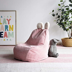 Mes Pouf pour enfant 40x62x70 cm en tissu rose