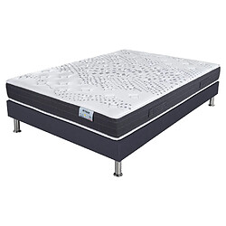 Ebac Matelas mousse + Sommier SR15 Volcan 160x200 Myriade - H. 21 cm - Soutien équilibré 