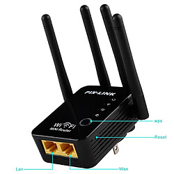 Acheter Wewoo Routeur sans fil Répéteur de WiFi intelligent avec 4 antennes WiFispécification de prise UE noir