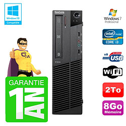 PC Lenovo M91p SFF Intel I3-2120 8Go Disque 2To Graveur Wifi W7 - Occasion