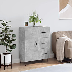 Maison Chic Buffet,Meuble de Rangement,commode pour salon,Cuisine gris béton 69,5x34x90 cm bois d'ingénierie -MN52780