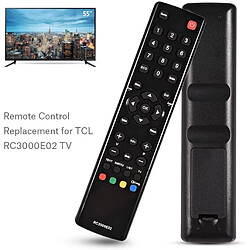 Acheter Universal Télécommande TV Remplacement Contrôleur Noir Compatible TCL RC3000E02 TV