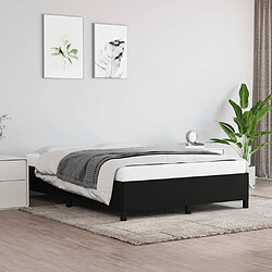 vidaXL Cadre de lit sans matelas noir 140x190 cm tissu 