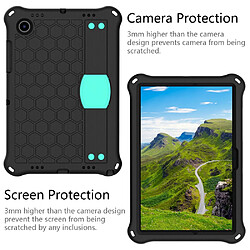 Coque en TPU texture en nid d'abeille, eva antichoc avec béquille noir/vert menthe pour votre Samsung Galaxy Tab A8 10.5 (2021)