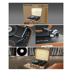 Muse Platine Vinyle Vintage Marron Bluetooth 33 45 78 rpm Stéréo RCA Bluetooth® USB SD 10W Préamplificateur intégré MD Cellule AUDIO TECH