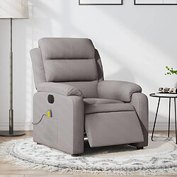 Maison Chic Fauteuil Relax pour salon, Fauteuil de massage inclinable électrique Taupe Tissu -GKD22505