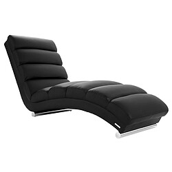 Miliboo Chaise longue / fauteuil design noir TAYLOR