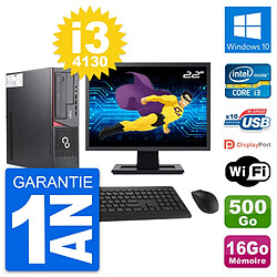 PC Fujitsu E720 DT Ecran 22" Intel i3-4130 RAM 16Go Disque 500Go Windows 10 Wifi · Occasion 