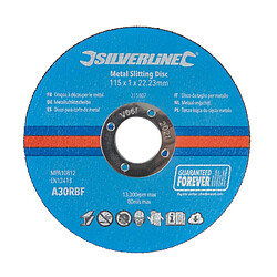 Silverline Lot de 10 disques à découper le métal - 115 x 1 x 22,23 mm 