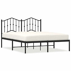 Maison Chic Lit adulte - Cadre de lit métal avec tête de lit,Structure du lit Contemporain pour chambre noir 140x200 cm -MN75398