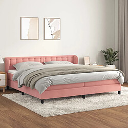 Maison Chic Lit Adulte - Lit simple Lit à sommier tapissier avec matelas moelleux - Meuble de Chambre - Rose 200x200 cm Velours -MN10652