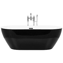 Beliani Baignoire îlot noire 160 x 75 cm CARRERA 