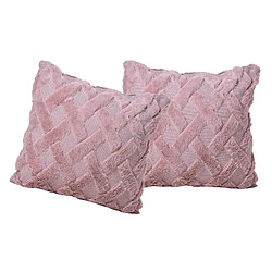 2x 18 "housse De Coussin Moderne Canapé Géométrique Housse De Coussin Décor à La Maison Rose pas cher