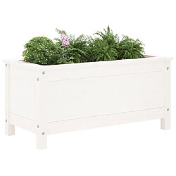 Avis Maison Chic Jardinière,Bac à fleurs - pot de fleur blanc 82,5x40x39 cm bois massif de pin -GKD60582